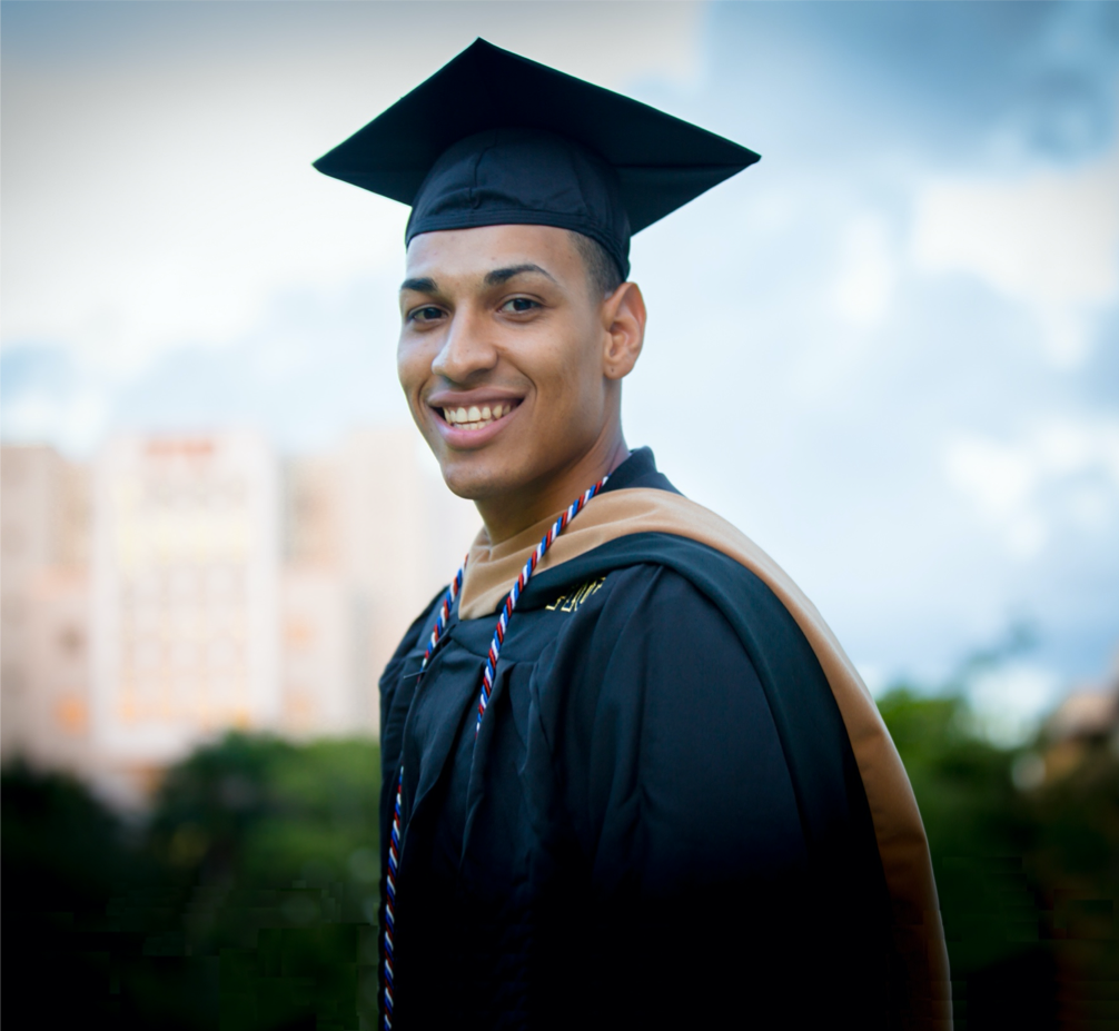 Latino male graduate 