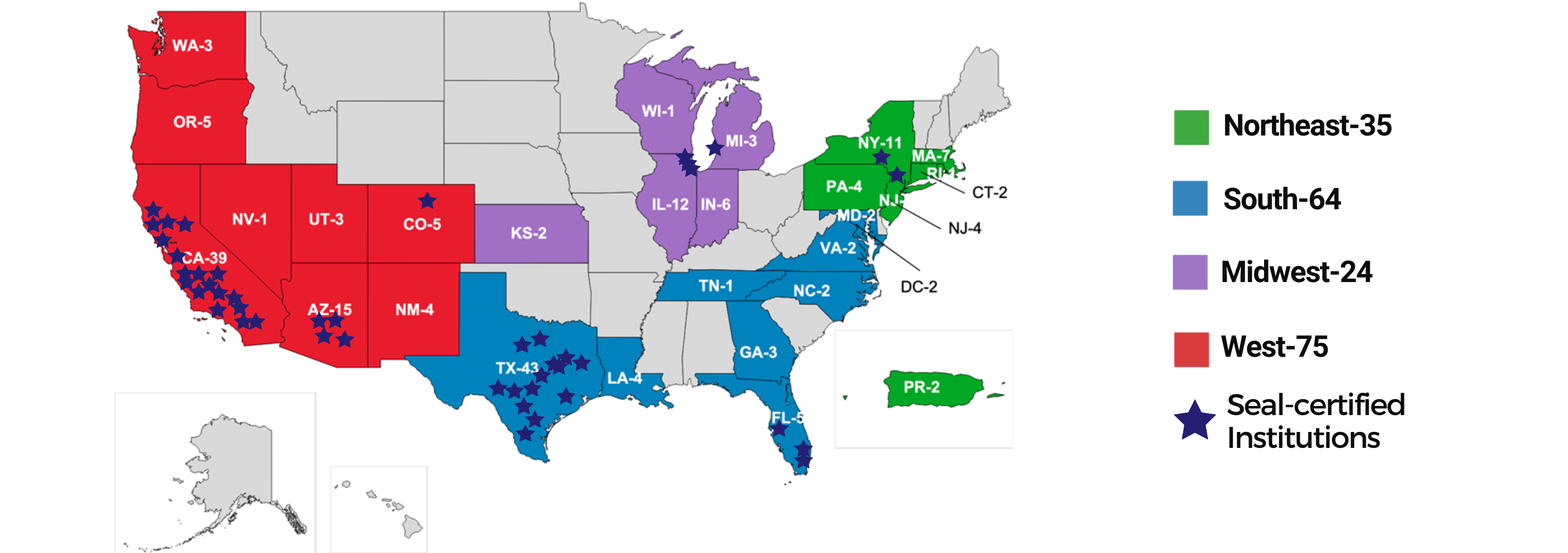 Presidents for Latino Student Success - 2024 Profile - Map 